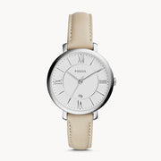  Shop Authentic Fossil Jacqueline White Dial Beige Leather Strap Watch for Women - ES3793 - Luxxuri