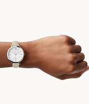  Shop Authentic Fossil Jacqueline White Dial Beige Leather Strap Watch for Women - ES3793 - Luxxuri