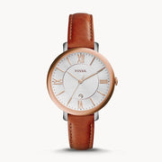  Shop Authentic Fossil Jacqueline White Dial Brown Leather Strap Watch for Women - ES3842 - Luxxuri