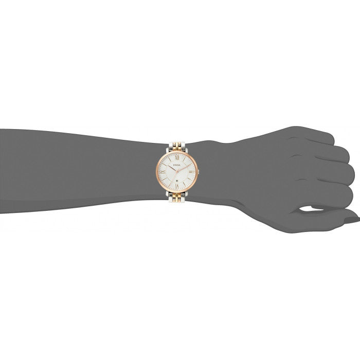  Shop Authentic Fossil Jacqueline White Dial Two Tone Steel Strap Watch for Women - ES3844 - Luxxuri