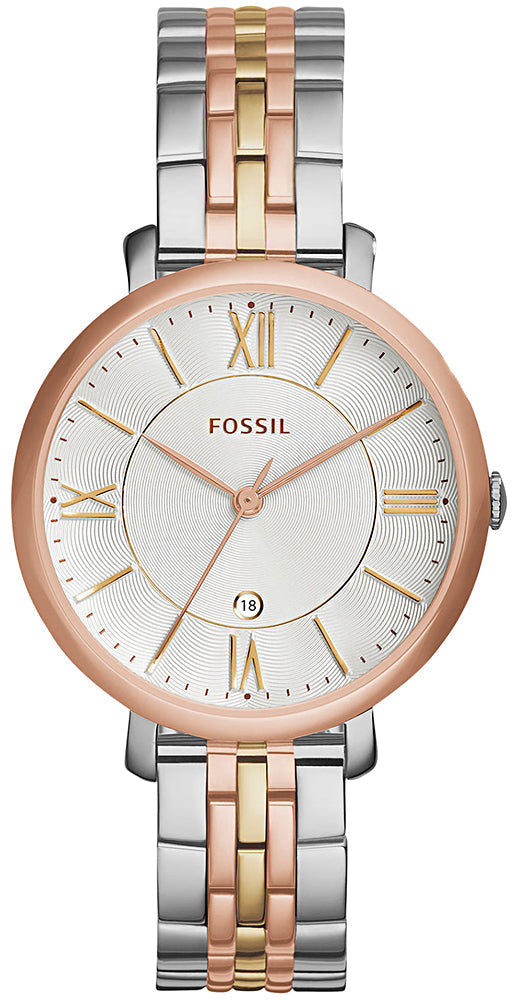  Shop Authentic Fossil Jacqueline White Dial Two Tone Steel Strap Watch for Women - ES3844 - Luxxuri