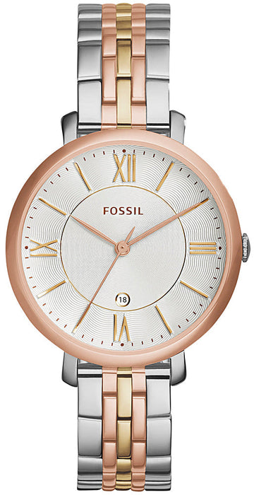  Shop Authentic Fossil Jacqueline White Dial Two Tone Steel Strap Watch for Women - ES3844 - Luxxuri