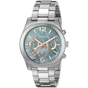  Shop Authentic Fossil Perfect Boyfriend Mother of Pearl Blue Dial Silver Steel Strap Watch for Women - ES3880 - Luxxuri