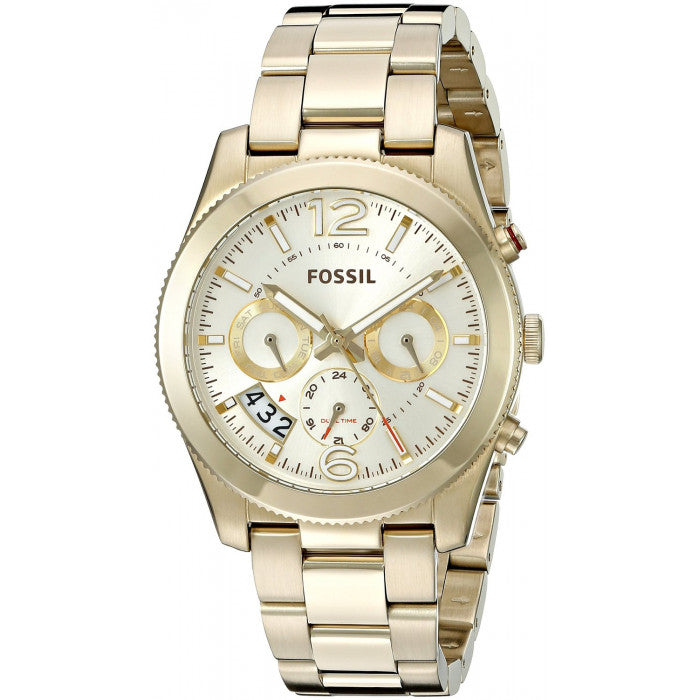  Shop Authentic Fossil Boyfriend Gold Dial Gold Steel Strap Watch for Women - ES3884 - Luxxuri