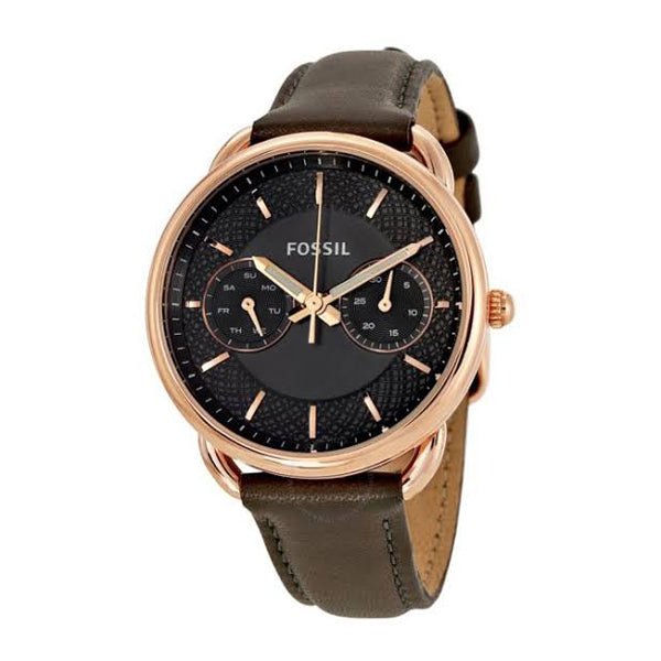  Shop Authentic Fossil Tailor Grey Dial Grey Leather Strap Watch for Women - ES3913 - Luxxuri