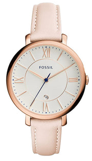  Shop Authentic Fossil Jacqueline White Dial Pink Leather Strap Watch for Women - ES3988 - Luxxuri