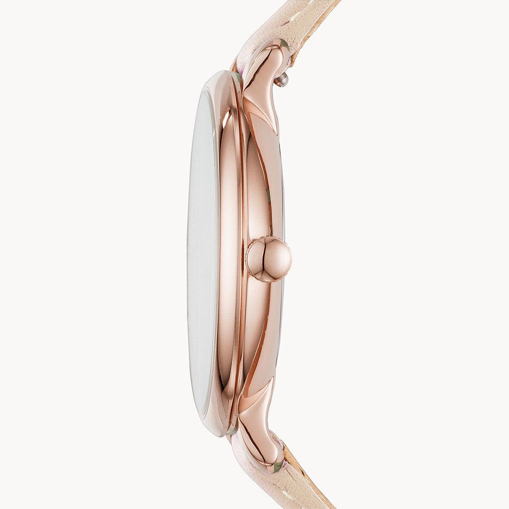  Shop Authentic Fossil Jacqueline White Dial Pink Leather Strap Watch for Women - ES3988 - Luxxuri