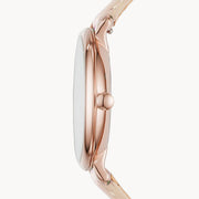  Shop Authentic Fossil Jacqueline White Dial Pink Leather Strap Watch for Women - ES3988 - Luxxuri