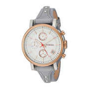  Shop Authentic Fossil Original Boyfriend White Dial Light Blue Leather Strap Watch for Women - ES4045 - Luxxuri