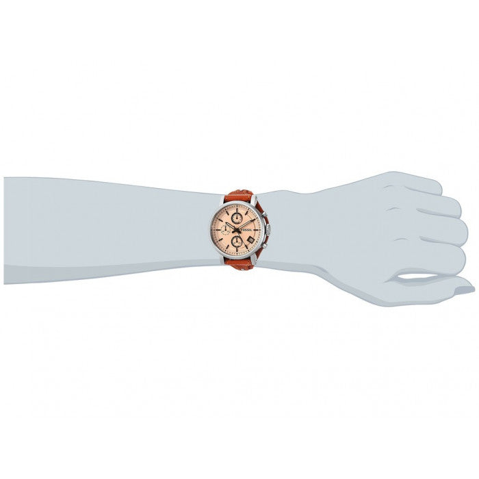  Shop Authentic Fossil Original Boyfriend Sport Chronograph Beige Dial Brown Leather Strap Watch for Women - ES4046 - Luxxuri