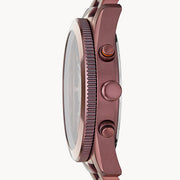  Shop Authentic Fossil Perfect Boyfriend Multifunction Maroon Dial Maroon Steel Strap Watch for Women - ES4110 - Luxxuri