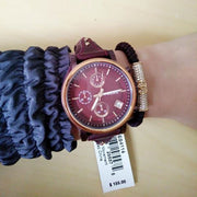  Shop Authentic Fossil Original Boyfriend Sport Chronograph Maroon Dial Maroon Leather Strap Watch for Women - ES4114 - Luxxuri