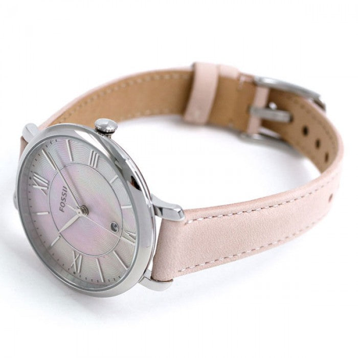  Shop Authentic Fossil Jacqueline Blush Mother of Pearl Dial Pink Leather Strap Watch for Women - ES4151 - Luxxuri