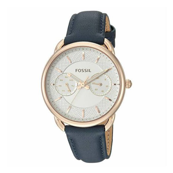  Shop Authentic Fossil Tailor White Dial Blue Leather Strap Watch for Women - ES4260 - Luxxuri