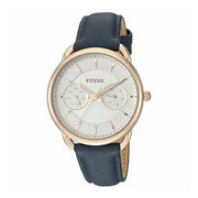  Shop Authentic Fossil Tailor White Dial Blue Leather Strap Watch for Women - ES4260 - Luxxuri