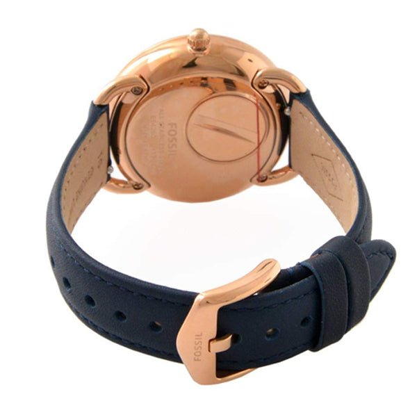  Shop Authentic Fossil Tailor White Dial Blue Leather Strap Watch for Women - ES4394 - Luxxuri