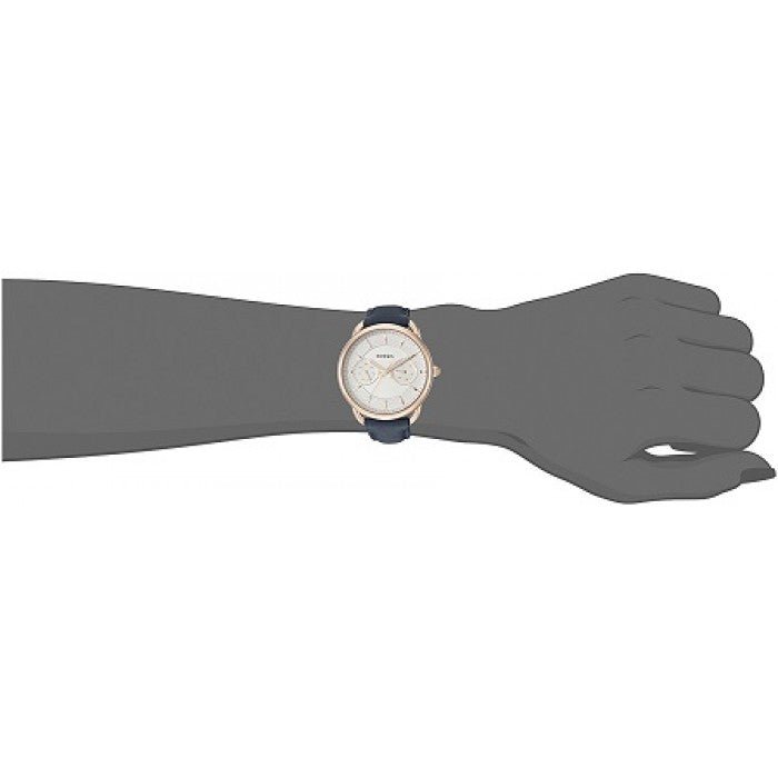  Shop Authentic Fossil Tailor White Dial Blue Leather Strap Watch for Women - ES4260 - Luxxuri