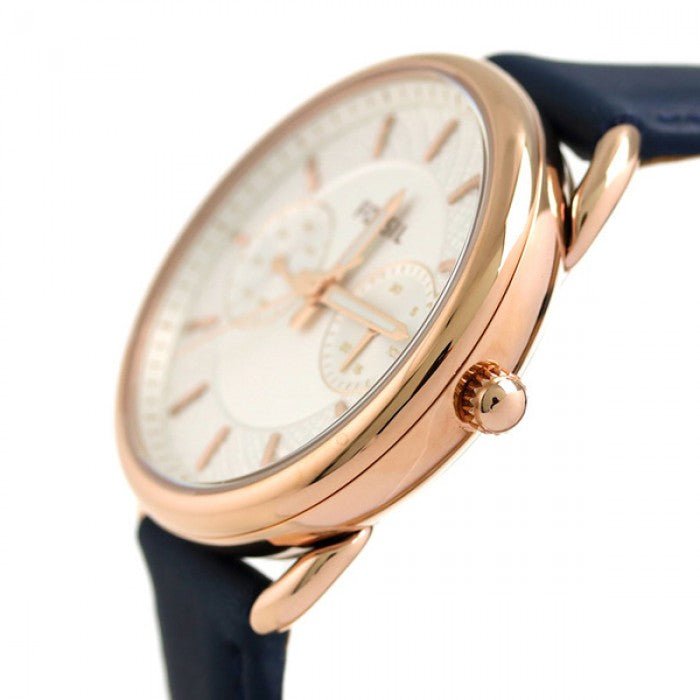 Shop Authentic Fossil Tailor White Dial Blue Leather Strap Watch for Women - ES4260 - Luxxuri