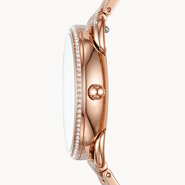  Shop Authentic Fossil Tailor Rose Gold Dial Rose Gold Steel Strap Watch for Women - ES4264 - Luxxuri
