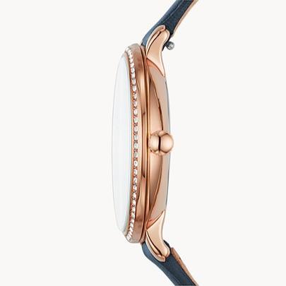  Shop Authentic Fossil Jacqueline White Dial Blue Leather Strap Watch for Women - ES4291 - Luxxuri