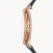  Shop Authentic Fossil Jacqueline White Dial Blue Leather Strap Watch for Women - ES4291 - Luxxuri