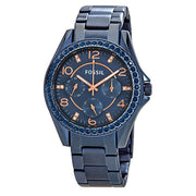  Shop Authentic Fossil Riley Quartz Blue Dial Blue Steel Strap Watch for Women - ES4294 - Luxxuri