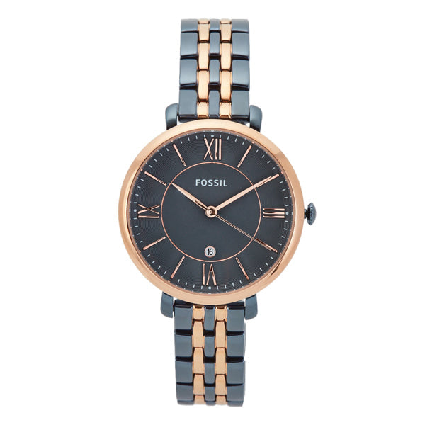 Shop Authentic Fossil Jaqueline Grey Dial Two Tone Steel Strap Watch for Women - ES4321 - Luxxuri