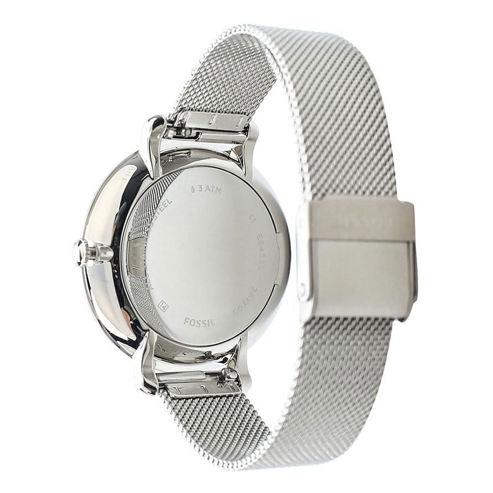  Shop Authentic Fossil Jacqueline Mother of Pearl Blue Dial Silver Mesh Strap Watch for Women - ES4322 - Luxxuri