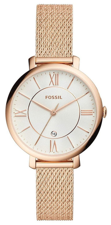  Shop Authentic Fossil Jacqueline Mother of Pearl White Dial Gold Mesh Strap Watch for Women - ES4352 - Luxxuri