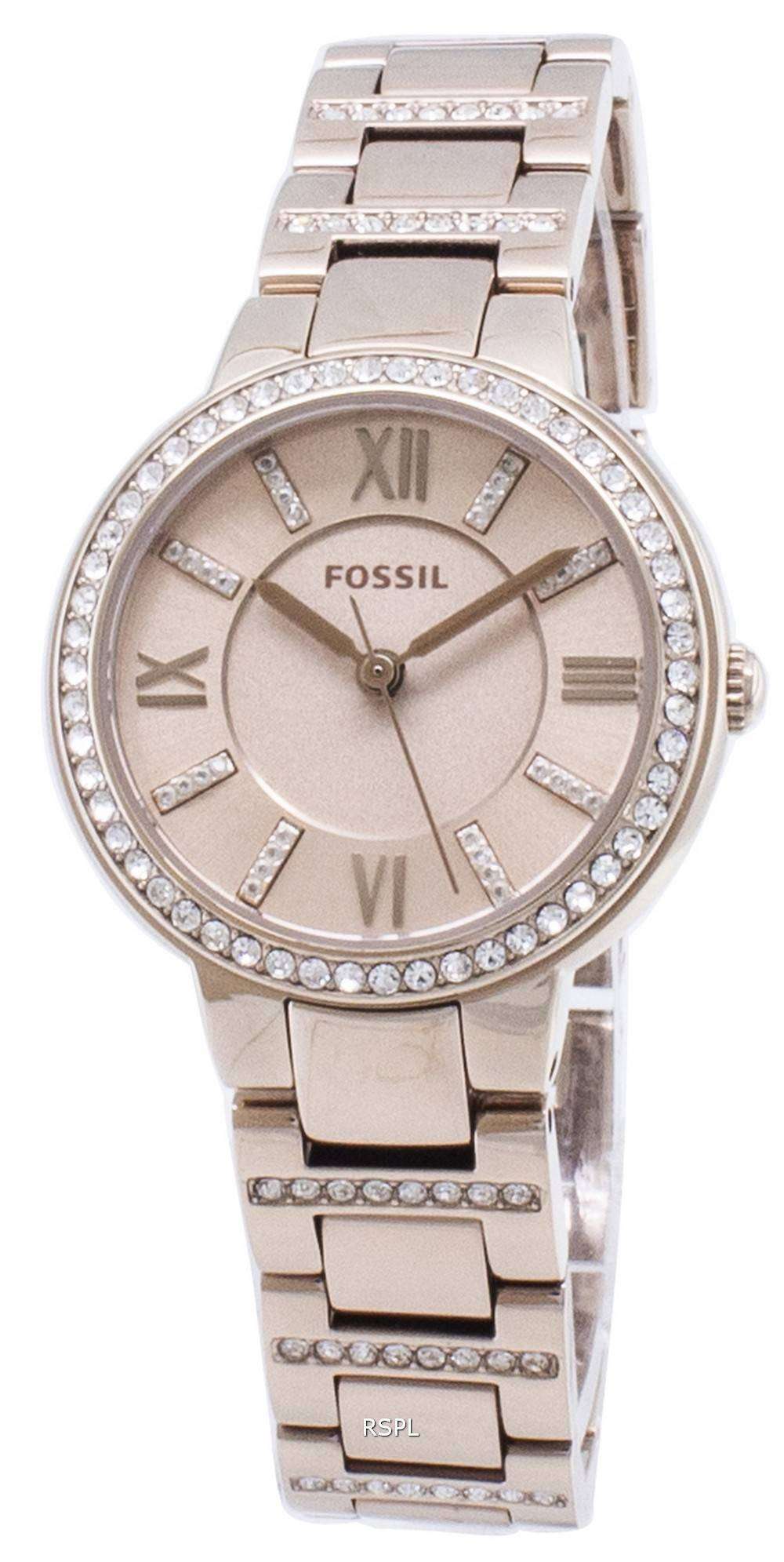  Shop Authentic Fossil Virginia Pink Dial Pink Steel Strap Watch for Women - ES4482 - Luxxuri