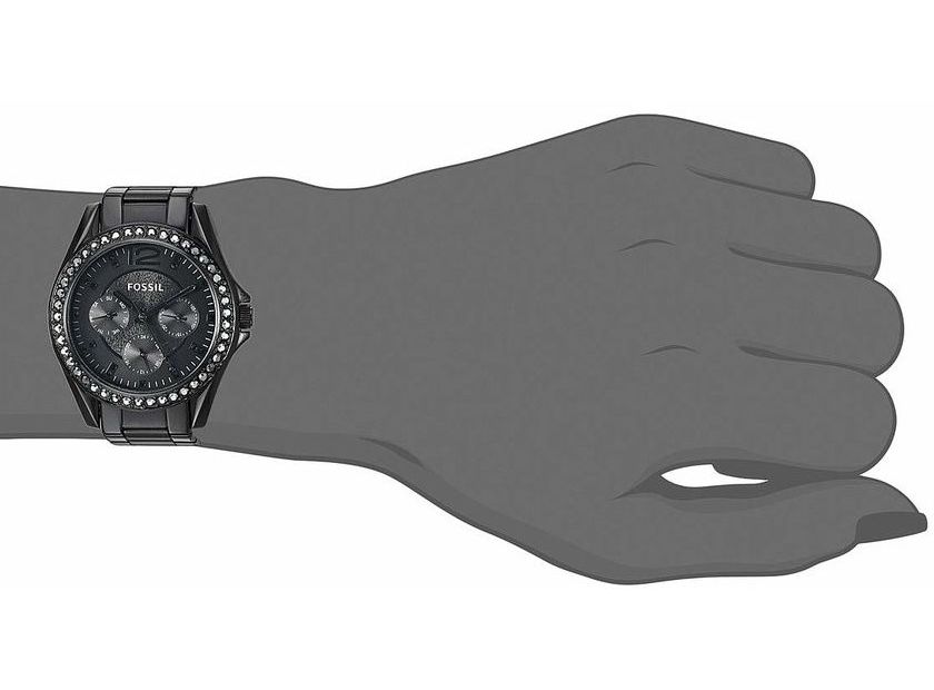  Shop Authentic Fossil Riley Multifunction Black Dial Black Steel Strap Watch for Women - ES4519 - Luxxuri