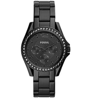  Shop Authentic Fossil Riley Multifunction Black Dial Black Steel Strap Watch for Women - ES4519 - Luxxuri