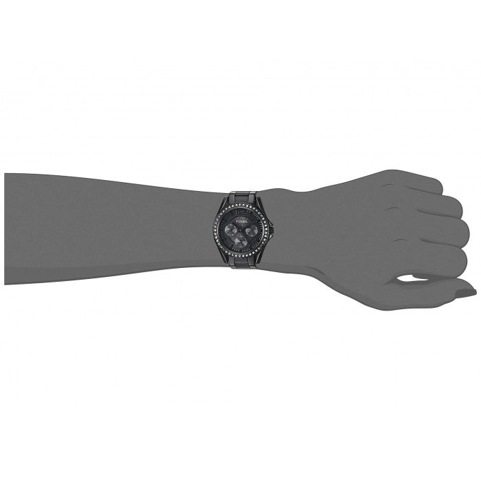  Shop Authentic Fossil Riley Multifunction Black Dial Black Steel Strap Watch for Women - ES4519 - Luxxuri