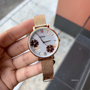  Shop Authentic Fossil Jacqueline Three-Hand White Dial Rose Gold Mesh Bracelet Watch for Women - ES4534 - Luxxuri