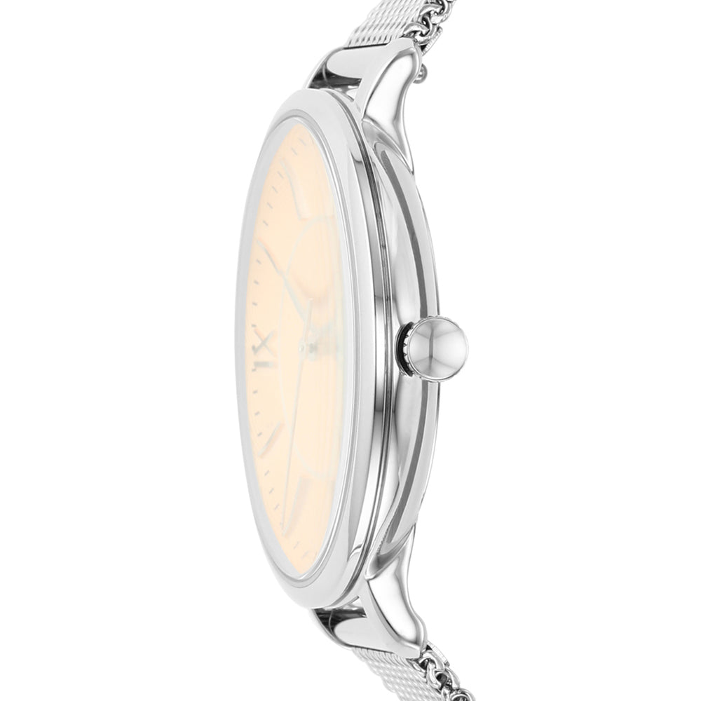  Shop Authentic Fossil Jacqueline Three Hand Pink Dial Silver Mesh Strap Watch for Women - ES5089 - Luxxuri
