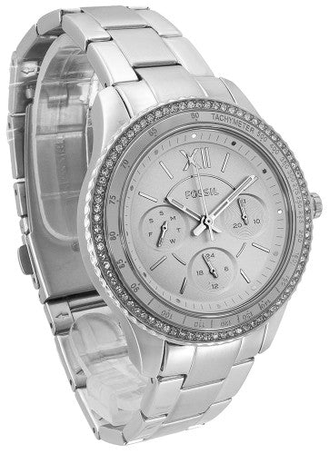  Shop Authentic Fossil Stella Sport Multifunction Silver Dial Silver Steel Strap Watch for Women - ES5108 - Luxxuri