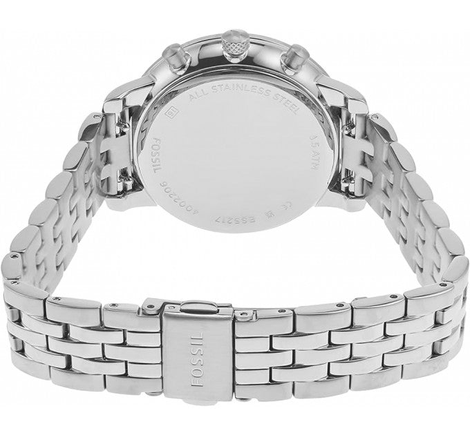  Shop Authentic Fossil Neutra Chronograph Silver Dial Silver Steel Strap Watch for Women - ES5217 - Luxxuri