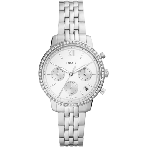  Shop Authentic Fossil Neutra Chronograph Silver Dial Silver Steel Strap Watch for Women - ES5217 - Luxxuri