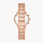  Shop Authentic Fossil Boyfriend Chronograph Rose Gold Dial Rose Gold Steel Strap Watch for Women - ES3380 - Luxxuri