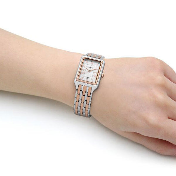  Shop Authentic Fossil Raquel Three Hand White Dial Two Tone Steel Strap Watch For Women - ES5222 - Luxxuri