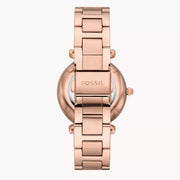  Shop Authentic Fossil Blue Dive Three Hand Green Dial Rose Gold Steel Strap Watch For Women - ES5371 - Luxxuri