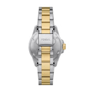  Shop Authentic Fossil Blue Dive Three Hand Black Dial Two Tone Steel Strap Watch For Women - ES5349 - Luxxuri