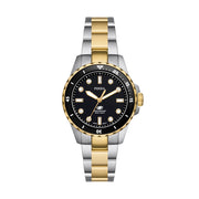  Shop Authentic Fossil Blue Dive Three Hand Black Dial Two Tone Steel Strap Watch For Women - ES5349 - Luxxuri