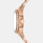  Shop Authentic Fossil Blue Dive Three Hand Green Dial Rose Gold Steel Strap Watch For Women - ES5371 - Luxxuri