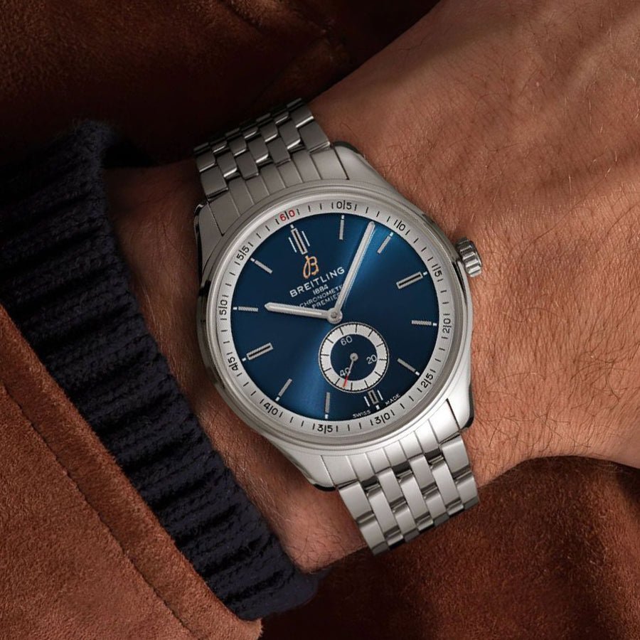  Shop Authentic Breitling Premier Automatic 40mm Blue Dial Silver Steel Strap Watch for Men - A37340351C1A1 - Luxxuri