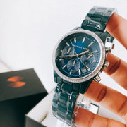  Shop Authentic Michael Kors Bradshaw Chronograph Blue Dial Blue Steel Strap Watch For Men - MK6722 - Luxxuri