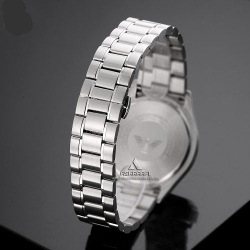  Shop Authentic Emporio Armani Paolo Chronograph Black Dial Silver Steel Strap Watch For Men - AR11602 - Luxxuri