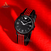  Shop Authentic Emporio Armani Kappa Black Dial Two Tone NATO Strap Watch For Men - AR11015 - Luxxuri