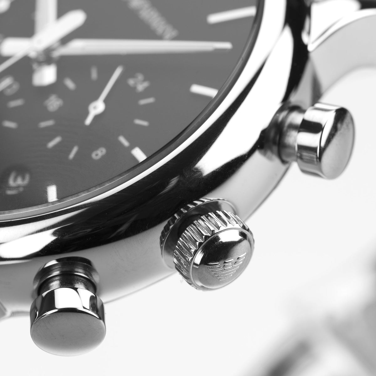  Shop Authentic Emporio Armani Luigi Chronograph Black Dial Silver Mesh Bracelet Watch For Men - AR1811 - Luxxuri