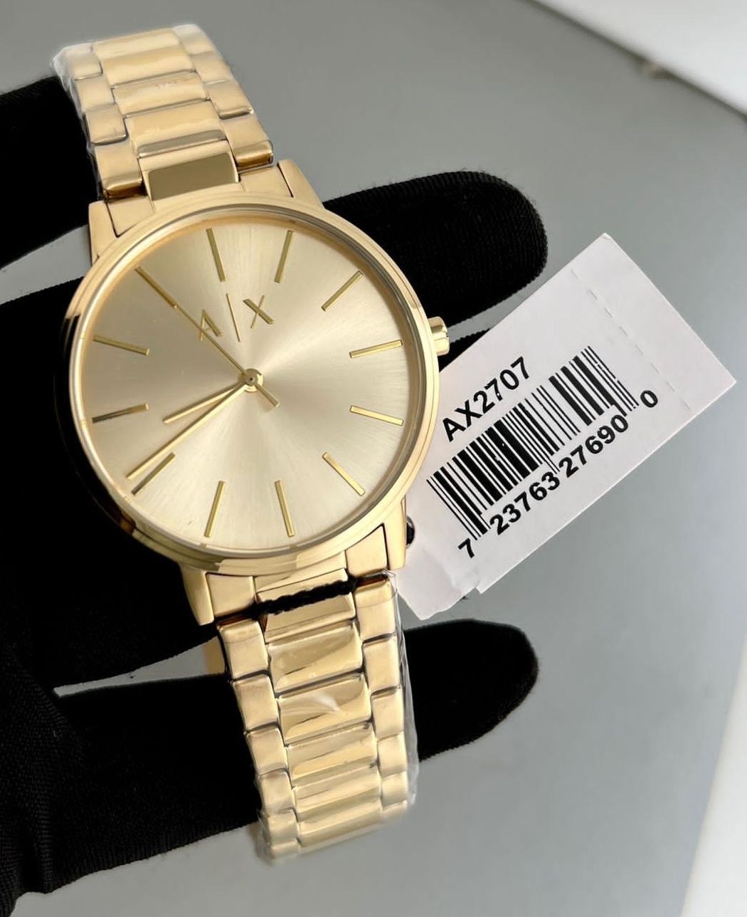  Shop Authentic Armani Exchange Cayde Analog Gold Dial Gold Steel Strap Watch For Men - AX2707 - Luxxuri